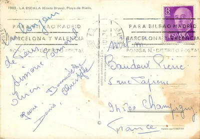 Piaszczysty wybrzeże Riells — La Escala (Costa Brava) — Garcia Garrabella & Cia. — Rewers