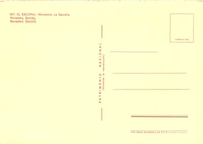 El Escorial — Sakristyja — COBAS & Cia, n° 907 — Rewers