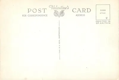 Llanberis Pass — widok panoramiczny gór — Karta pocztowa Valentine's, nr W 7451 — Rewers
