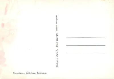 Stonehenge — megalitowy zabytek — Ministry of Works, seria 4 — Rewers