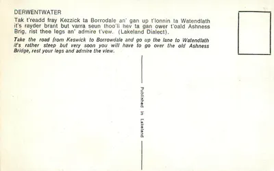Derwentwater — Most Ashness — Wydane w Lakeland — Rewers