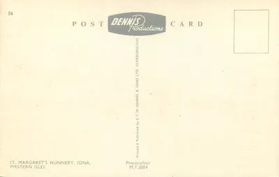 Abadía de Sainte-Marguerite, Iona — Islas Occidentales — Dennis & Sons Ltd. — Reverso