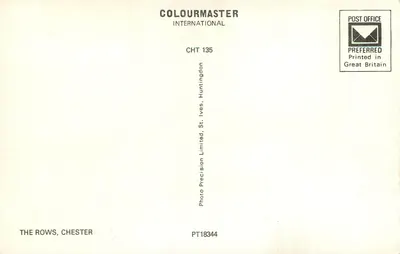 Chester — The Rows — editor CoLOURMASTER INTERNATIONAL — Verso