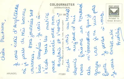 Arundel — widok zamek i most — Colourmaster International — Rewers