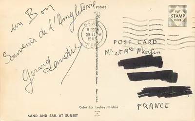 Piasek i szal przy zachodzie słońca — Color by Leahy Studios, Boston — P35613 — Rewers