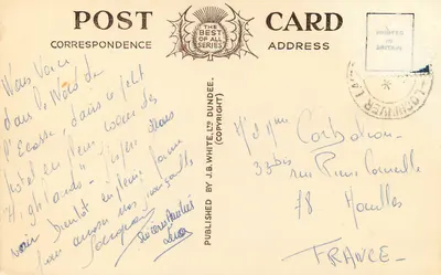 Hotel Aultnamain — Ross-shire — Wydawnictwo J.B. White, nr A.3019 — Rewers