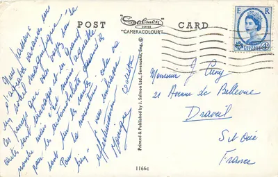 Bilhete postal moderno The Forest Ponies Poney — Verso