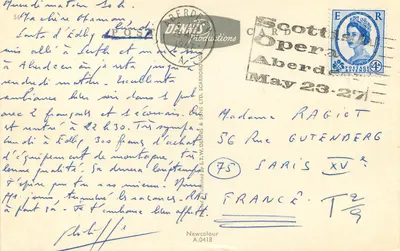 Aberdeen visto do porto — vista panorâmica — E.T.W. DENNIS & SONS LTD. A.0418 — Verso