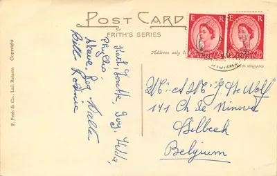 Old Sea Palling — przed powodzią 1953 — seria Frith's n°5 — Rewers