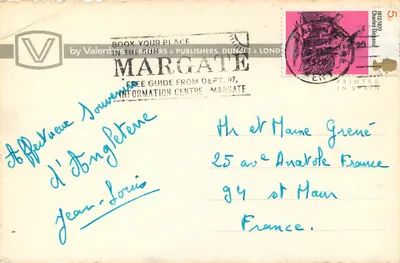 St. Mary's Home, Birchington — wydawca Valentine & Thernburns, numer seryjny ET.4615 — Rewers