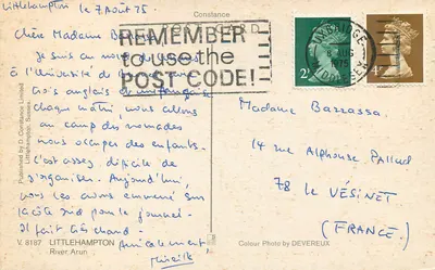 Littlehampton — Rio Arun — Publicado por D. Constance Limited, V. 8187 — Verso