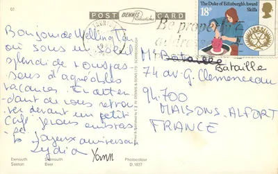 East Devon — Greetings from East Devon — E.W. Dennis & Sons Ltd. — Verso