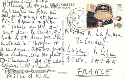 Paisagem rural dos Shetland — vista do oceano e das ilhas — editor Colourmaster International, n° PT37320 — Verso