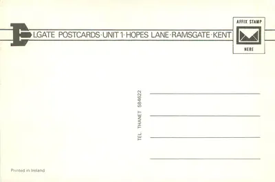 Kanterbury — Katedra, Christchurch Gateway, Ruiny klasztoru Świętego Augustyna, Weavers House, The Invicta — Wydawca Elgate Postcards, n° ET.5113 — Rewers