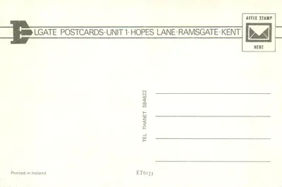 Canterbury — Katedra, dom z belami i widok z zewnątrz — Elgate Postcards — Rewers