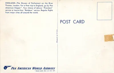 Huis van de Staten — Big Ben — Pan American World Airways — Achterkant