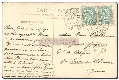 Cascata di Cérisey — A. Villatte, Tarbes, n° 11171 A.22 — Verso