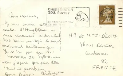 Die Post Office Tower, London — Ansicht von einer Straße — Verlag PT8001 — Rückseite