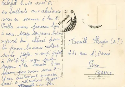 Paella z krabami — Calafell, Valencja — A. SUBINATS CASANOVAS — Rewers