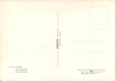 Figuera — centralna plac z fontanną — wyd. SOBERANAS nr 555 — Rewers