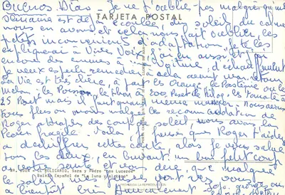 Sara y Pedro 'Los Luceros' — Baile Español 'La Luna y el Tipo' — Karta pocztowa N° 1004, El Relicario — Rewers