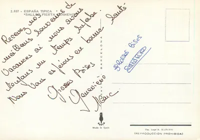 Typowa Hiszpania — Balet fiesta flamencza — SAVVE, nr 2.037 — Rewers