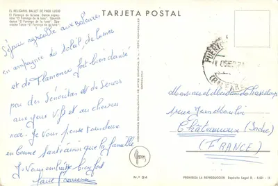 Dançarinos de flamenco — Ballet de Paco Lucio — Editor: Creaciones Especializadas de Artes Gráficas, S.L., N° 24 — Verso