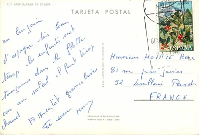 Danças de Espanha — N.º 1029 — Editor E.F.A. Lloret de Mar — Verso