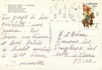Mota del Cuervo — La Mancha — Wydawca Vida de Moises Mata — Rewers