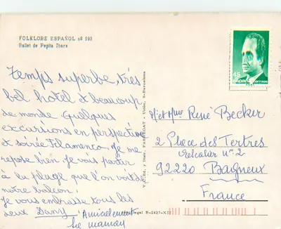 Ballet Pepity Ibars — Folklore Hiszpański nr 593 — Wydawca V.C. Ed. y Distr. FABREGAT - Unión, 9-Barcelonie — Rewers