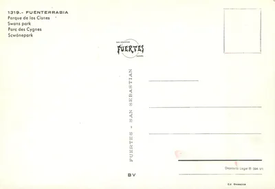 Parque de los Cisnes — Fuenterrabia — Editor Fuertes — Verso