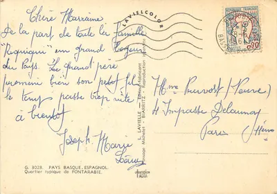 Quartier típico de Fontarabie — País Basco — Lavielle — Verso