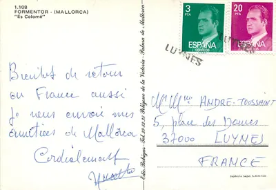 Formentor — vista panorâmica — Edic. Bohigas, n° 1.108 — Verso