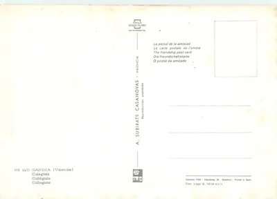 Kościół w Gandia — widok nocny — A. Subirats Casanovas, nr 140 — Rewers