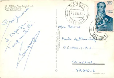 Gandia - Praia Colonia Ducal — editor Garcia Garrabella & Cía, n°53 — Verso