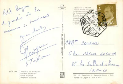 Gandia — Różne widoki — a. subirats casanovas — Rewers