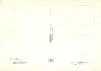 Gérone — Absyda katedry — Wydawnictwo OTSO, seria N° 781 — Rewers