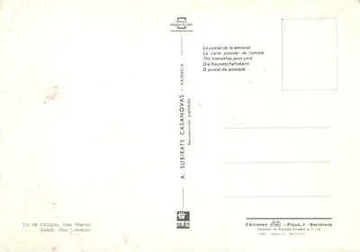 Balafí, San Lorenzo — Młyn wiatrowy z kamienia — Wydawca A. Subirats Casanovas, n° 98 — Rewers