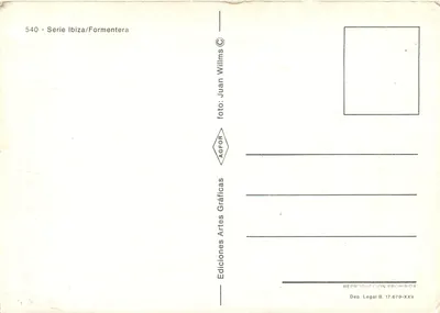 Casa rustica com rebanho de ovelhas — Ibiza/Formentera — Edições Artes Gráficas — Verso