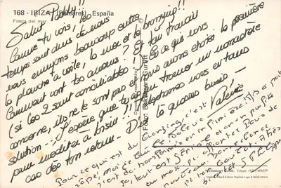 Surf e prancha de vela — Ibiza (Baleares) — Ekkehart Gurlitt, série 168 — Verso