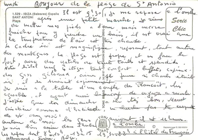 SANT ANTONI — plaża i miasto nad morzem — wydawca TONI RIBAS, seria Chic n°1.529 — Rewers