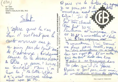 Es Cana — spiaggia e hotel — Editore CFB, n°1091 — Verso