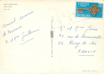 Cala Llonga — Ibiza (Baleares) — livraria VERDEA N° 3786 — Verso
