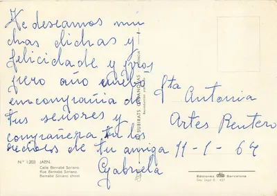 Jaén — ulica Bernabé Soriano — Wydawnictwo CASANOVAS - CIENCIA — Rewers
