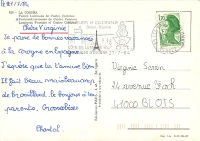 Fonte Luminosa de Cuatro Caminos — La Coruña — Edições J.M. Soleil — Verso