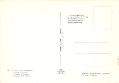 Laredo (Santander) — Fonte e Jardim — Dominguez Escudo de Oro, n°18 — Verso