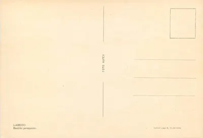 Laredo — Barrio pesquero — Foto Auerer, série B. 17.521 XVIII — Verso
