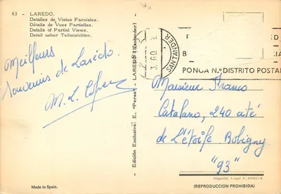 Laredo — Widok panoramiczny i zabytki — Wydawnictwo ekskluzywne E. 'Persa' (Santander) — Rewers