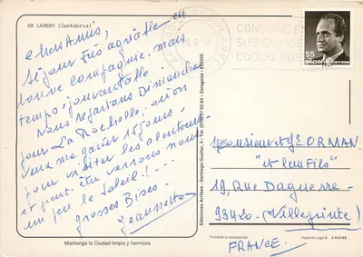 Laredo — Paisagem costeira e vela — Edições Arribas — Verso