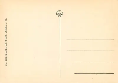 Cavaleiros no Bois de la Cambre — Bruxelas — Ern. Thill, série Bruxelas, n° 12 — Verso